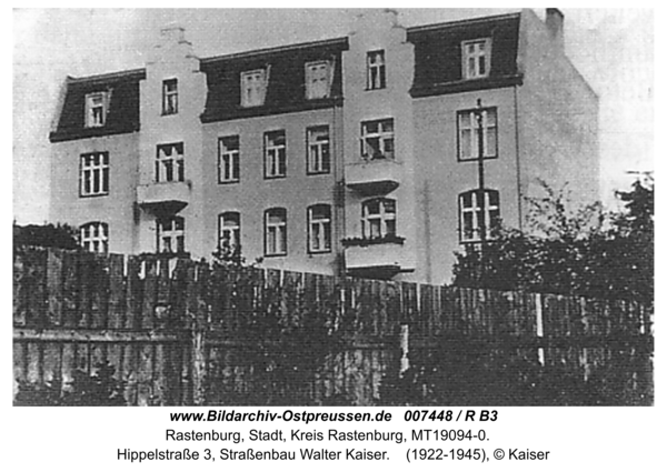 Rastenburg, Hippelstraße 3, Straßenbau Walter Kaiser