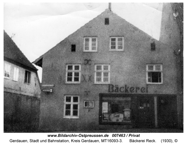 Gerdauen, Bäckerei Reck