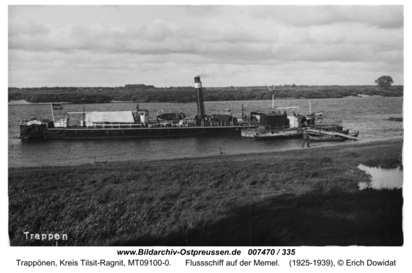 Trappen, Flussschiff auf der Memel