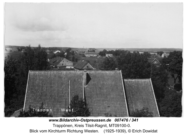 Trappen, Blick vom Kirchturm Richtung Westen