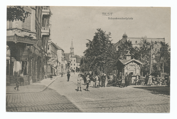 Tilsit, Schenkendorfplatz, Blick von der Hohen Str. nach Norden