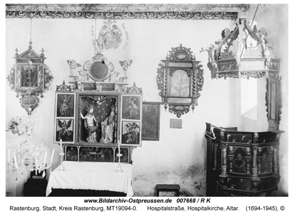 Rastenburg, Hospitalstraße, Hospitalkirche, Altar