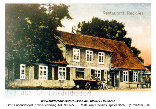 Groß Friedrichsdorf, Restaurant Recklies, später Stich