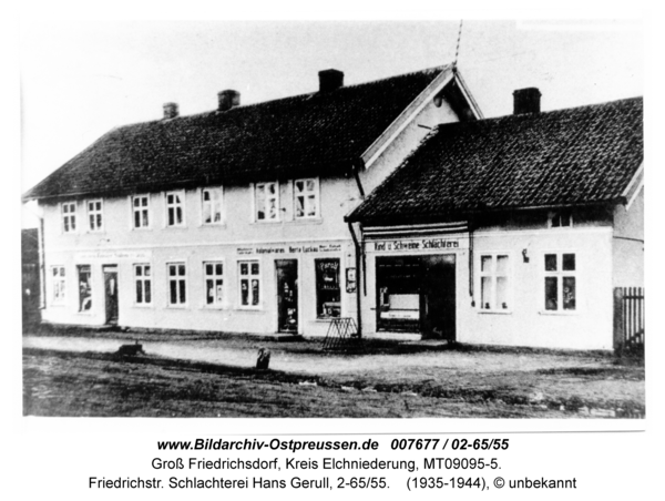 Groß Friedrichsdorf, Friedrichstr. Schlachterei Hans Gerull, 2-65/55