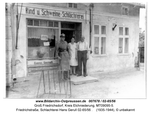 Groß Friedrichsdorf, Friedrichstraße, Schlachterei Hans Gerull 02-65/56