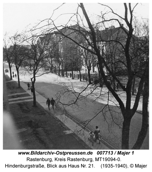 Rastenburg, Hindenburgstraße, Blick aus Haus Nr. 21