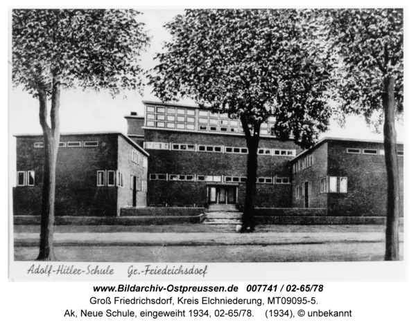 Groß Friedrichsdorf, Ak, Neue Schule, eingeweiht 1934, 02-65/78