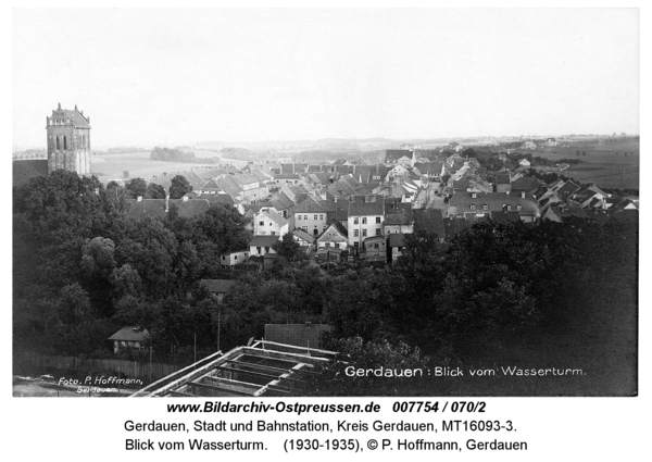 Gerdauen, Blick vom Wasserturm