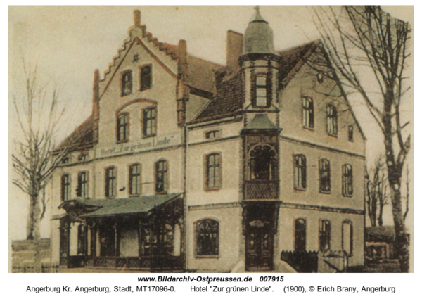 Angerburg Kr. Angerburg, Stadt, Hotel "Zur grünen Linde"