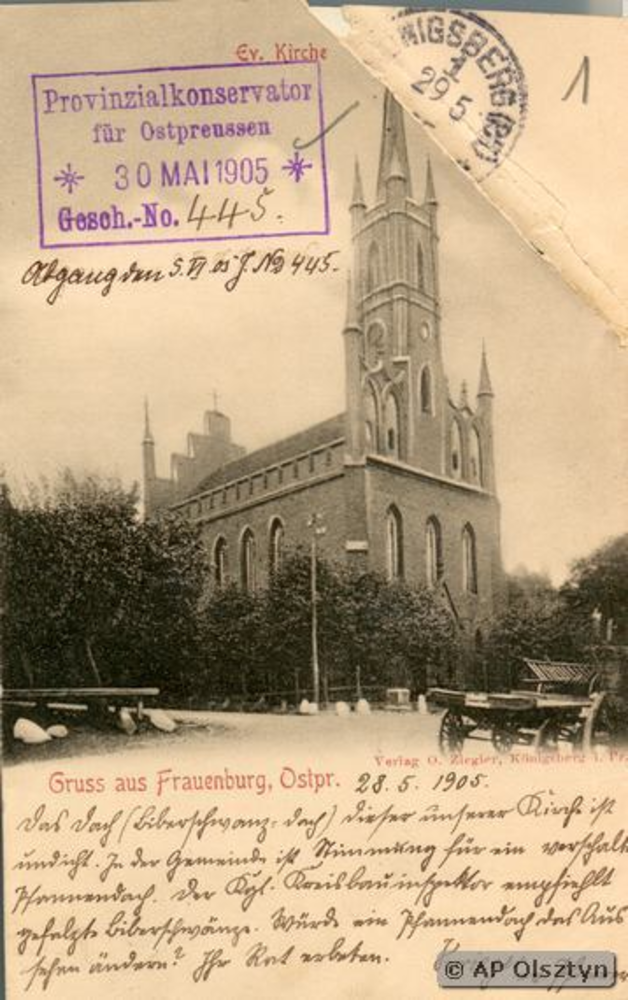Frauenburg,  Ev. Kirche - Postkarte