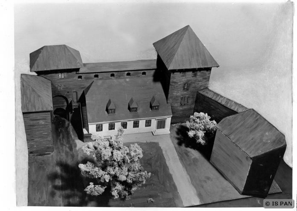 Frauenburg,  Burg des Domstiftes - Makette des Kopernikus-Museums mit dem  sogenannten Kopernikusturm - Vogelperspektive