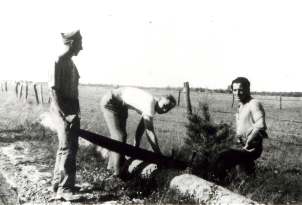 Weißenstein, August Bittner bei der Arbeit mit französischen Kriegsgefangenen