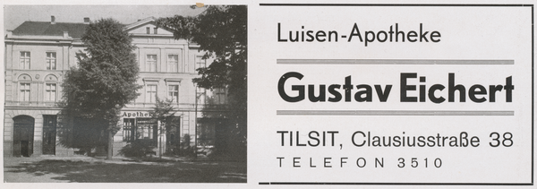 Tilsit, Stadt, Luisen-Apotheke Gustav Eichert