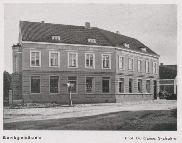 Groß Skaisgirren Kr. Elchniederung, Bankgebäude Vorschussverein