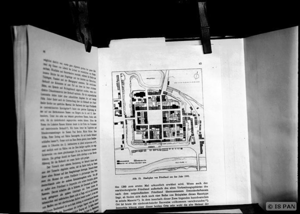 Friedland, Stadtplan von Friedland um das Jahr 1930 nach Witt