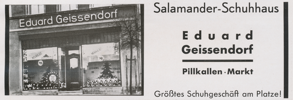 Pillkallen, Kreisstadt, Schuhhaus Eduard Geissendorf