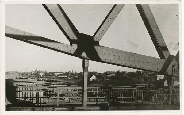 Tilsit, Stadt, Blick von der Eisenbahnbrücke auf die Stadt