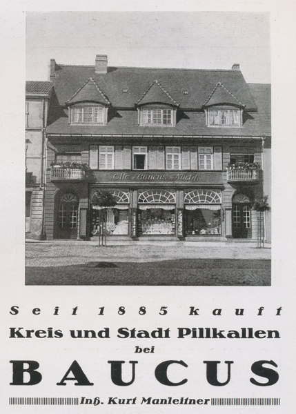 Pillkallen, Kreisstadt, Kaufhaus Baucus