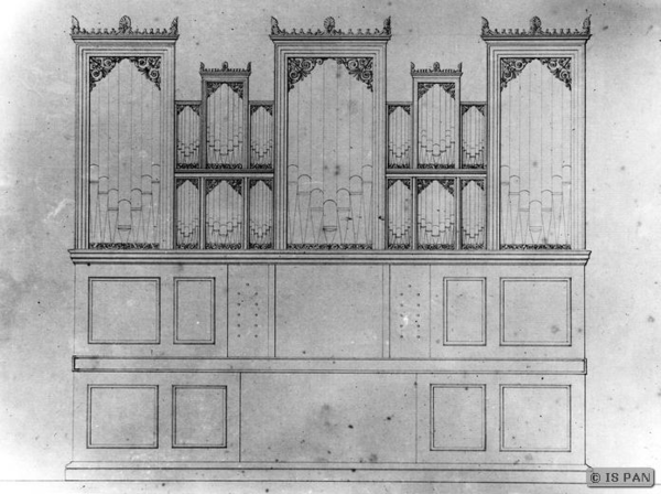 Klein Dexen, Ev. Kirche - Entwurf zu einer neuen Orgel (Zeichnung von K.F. Schinkel)