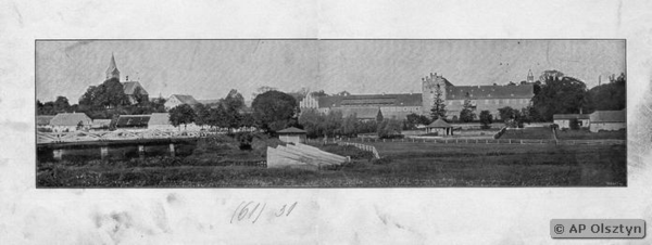 Georgenburg, Ortsansicht mit Kirche und Burg