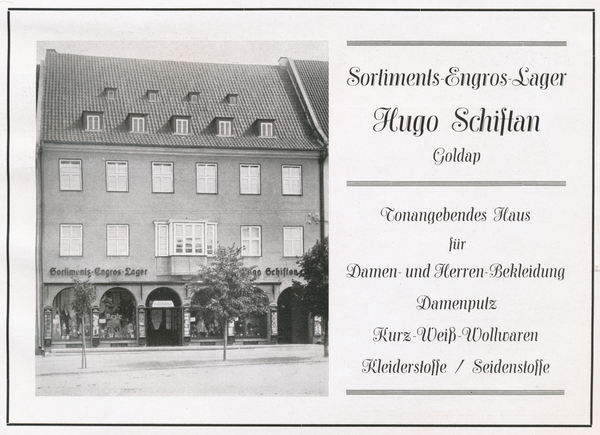 Goldap, Bekleidungshaus Hugo Schiftan