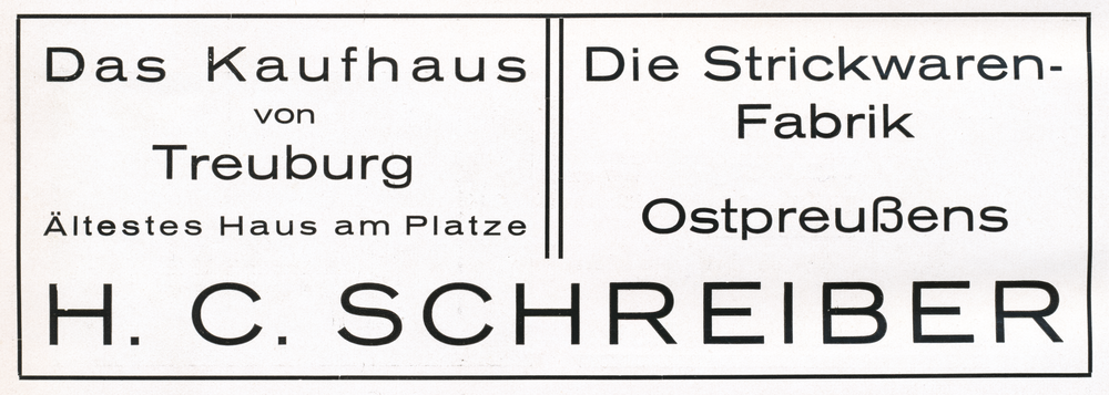 Treuburg, Kaufhaus, H. C. Schreiber