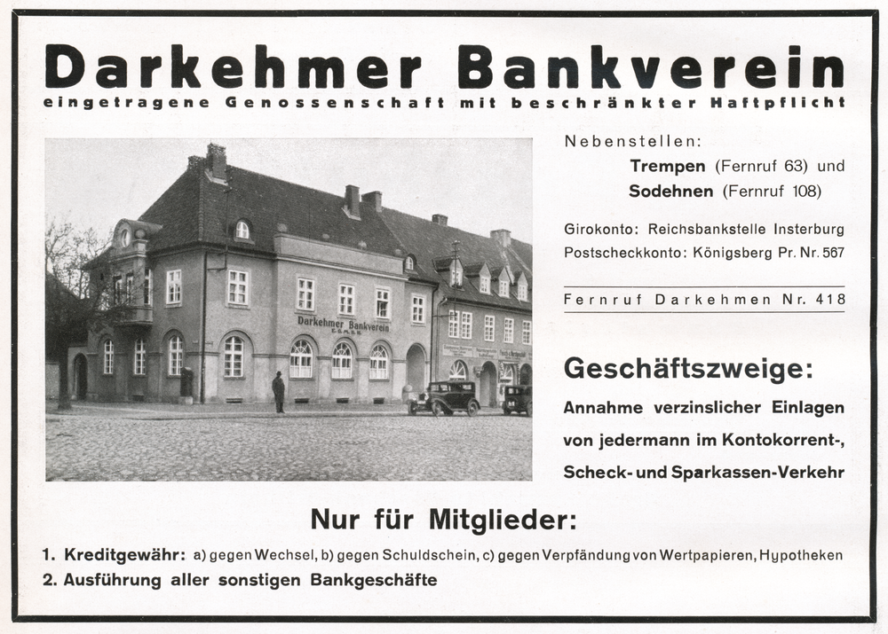 Darkehmen, Darkehmer Bankverein e.G.m.b.H.