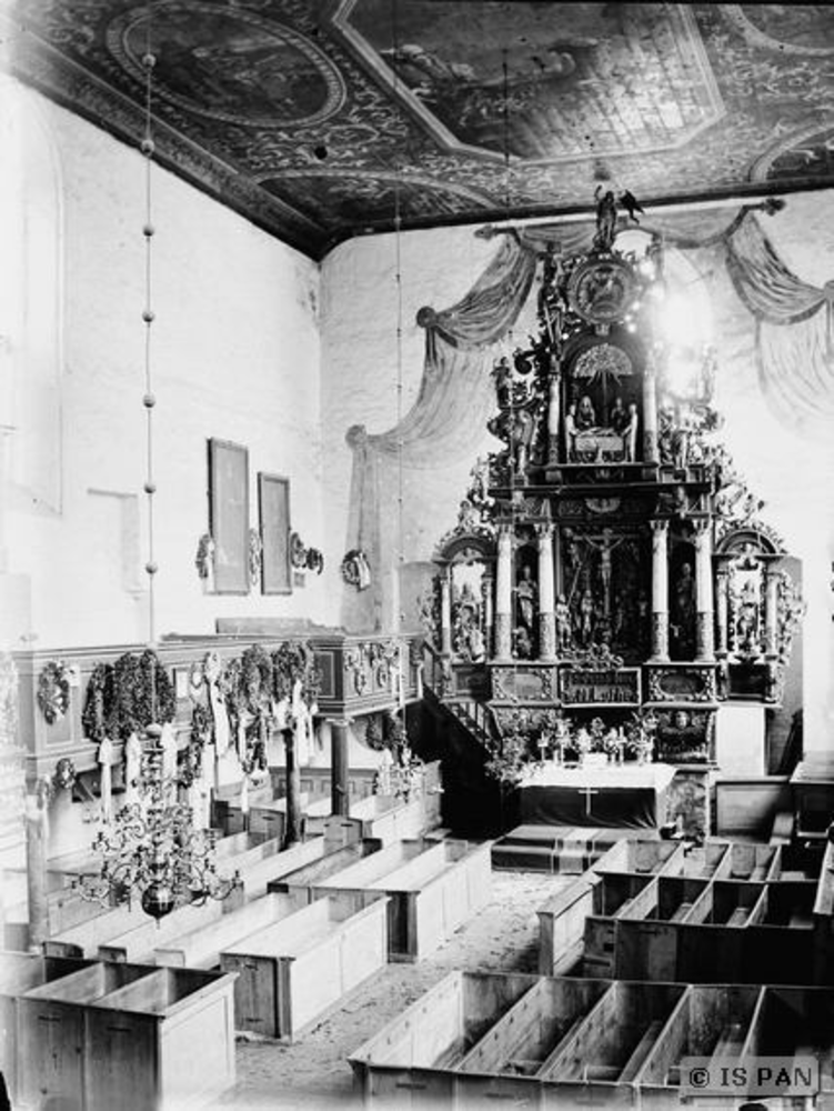 Landsberg, Stadt, Ev. Kirche - Blick zum Altar vom Orgelchor aus