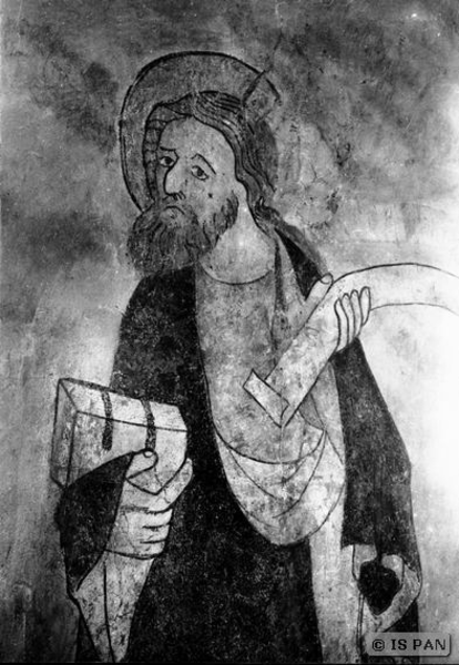 Germau, Ev. Kirche - Fragment gotischer Fresken: Darstellung eines Apostels
