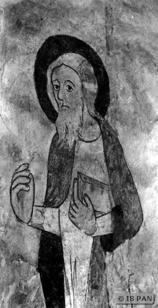 Germau, Ev. Kirche - Fragment gotischer Fresken: Darstellung eines Apostels