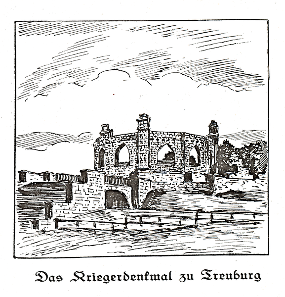 Treuburg, Kreis-Kriegerdenkmal, Zeichnung