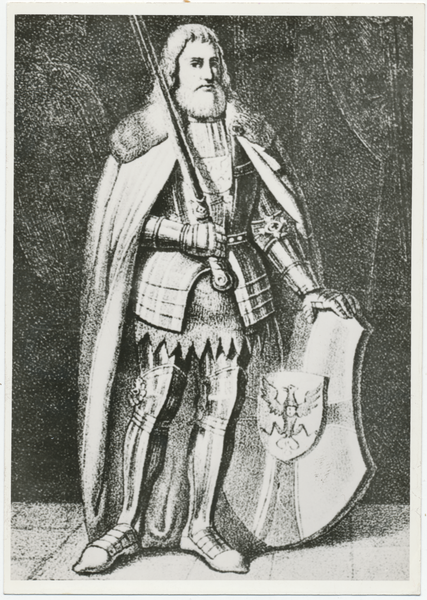 Marienburg, Westpr., Hochmeister Hermann von Salza, Porträt, Lithographie