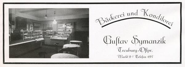Treuburg, Bäckerei und Konditorei, Gustav Symanzik