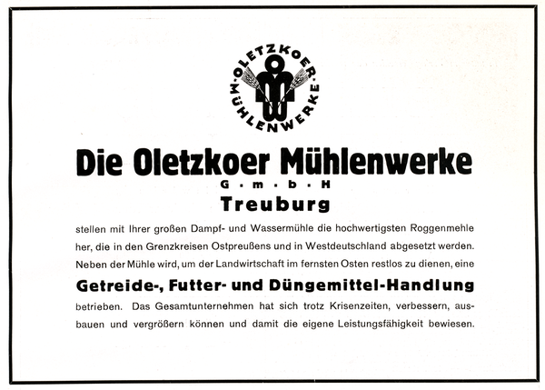 Treuburg, Die Oletzkoer Mühlenwerke G.m.b.H.