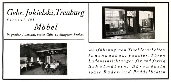 Treuburg, Möbelhaus, Gebr. Jakielski