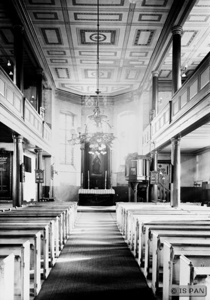 Lötzen, Ev. Kirche - Blick zum Altar