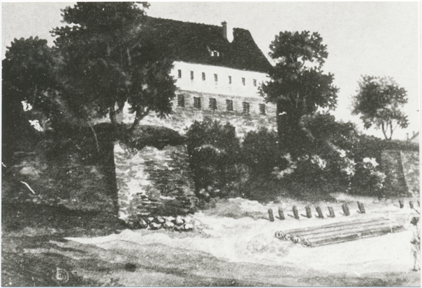 Tilsit, Burg Tilsit, nach einem Gemälde (Ausschnitt)