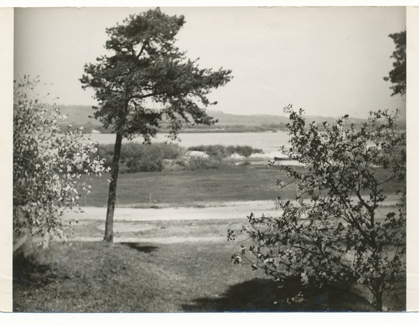 Memelstrom, Obstblüte bei Untereisseln, Blick von Obereisseln,