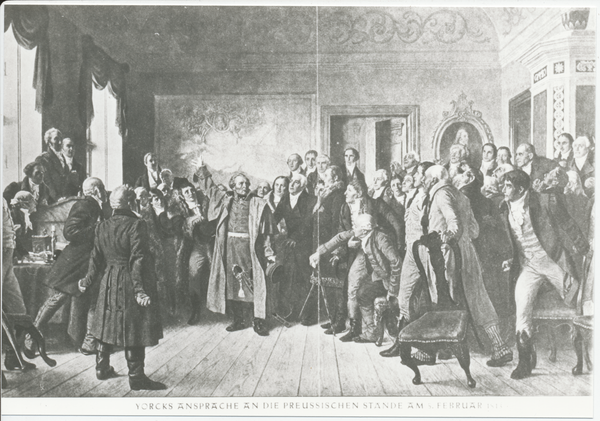 Königsberg (Pr.), Ansprache des Grafen Yorck vor den ostpreußischen Ständen in Königsberg am 5. Februar 1813