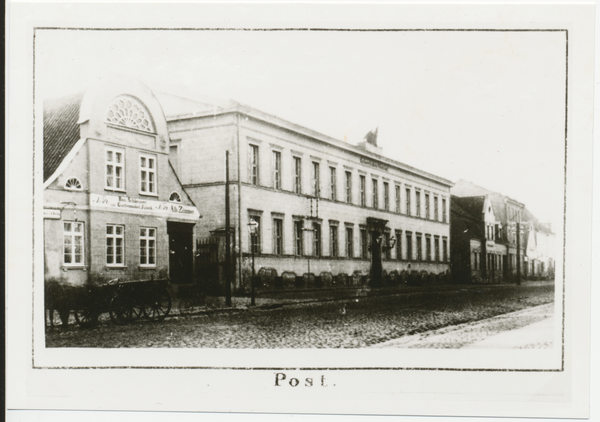 Tilsit, Hohe Str., Postgebäude um 1840