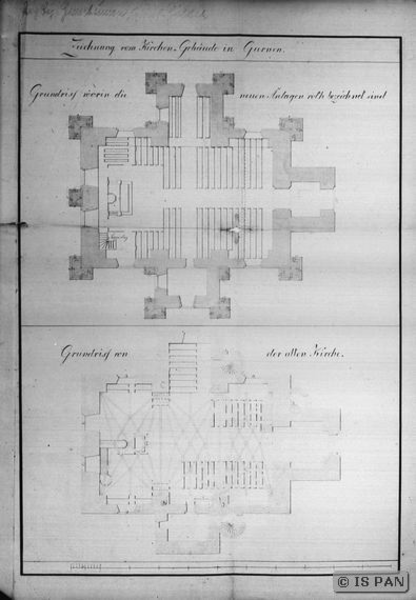 Gurnen, Zwei Grundrisse der Kirche