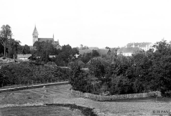 Landsberg, Stadt, Ortsansicht mit katholischer Kirche von Südwesten