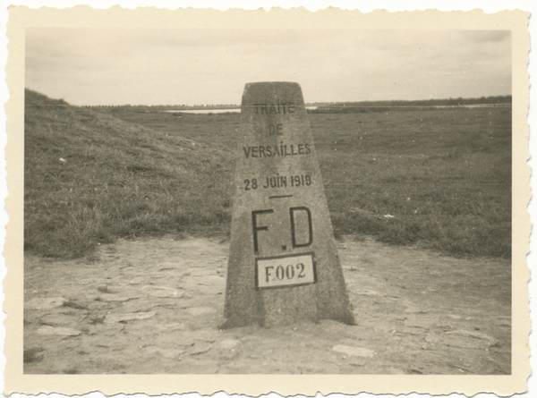 Weißenberg, Grenzstein am Dreiländereck Danzig-Polen-Deutschland