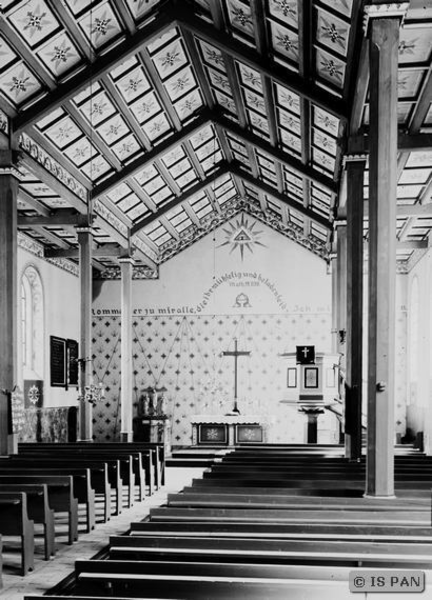 Grabnick Kr. Lyck, Ort, Ev. Kirche - Blick zum Altar