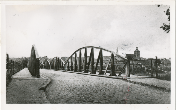 Wehlau, Lange Brücke und Blick auf die Stadt