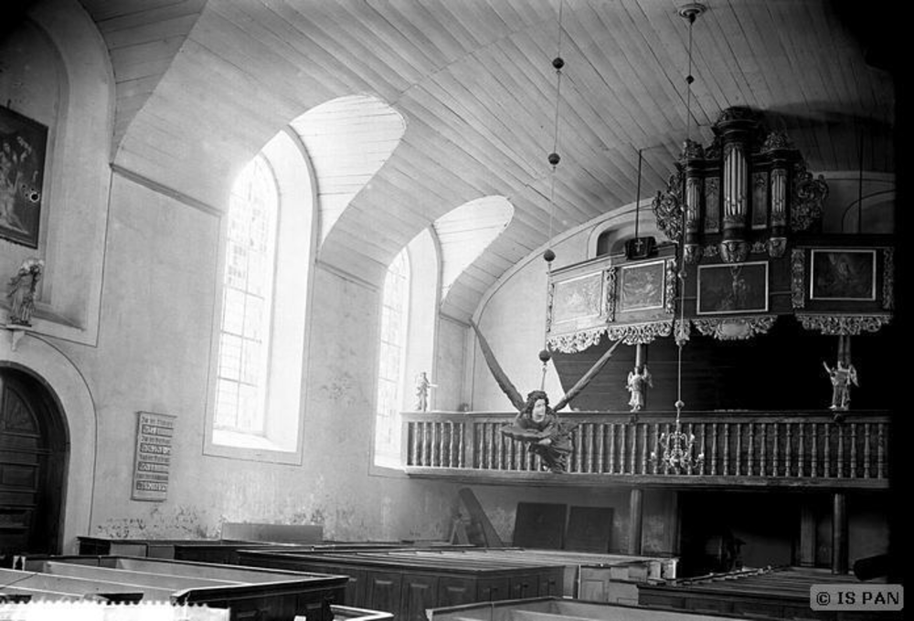 Grunau Kr. Heiligenbeil,  Ev. Kirche - Blick zur Orgel