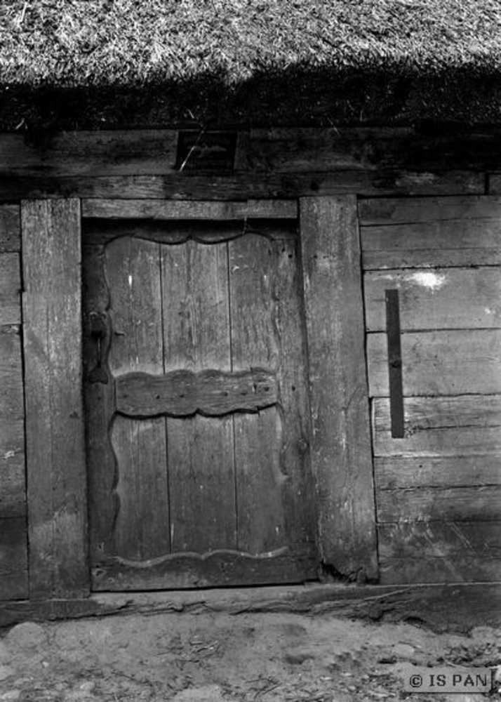 Groß Altenhagen, Hölzernes Bauernhaus - Tür im Hauseingang