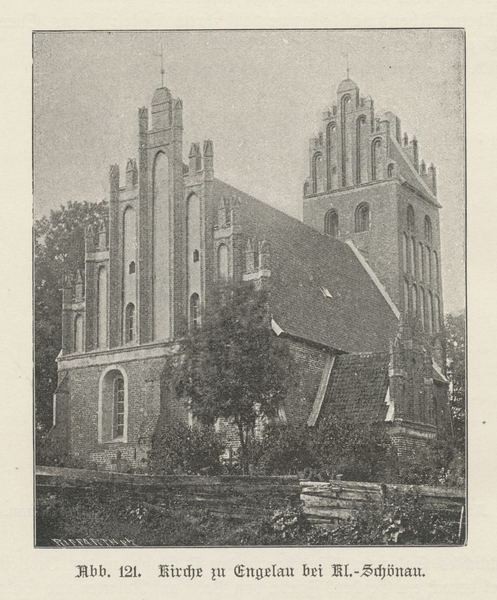 Groß Engelau, Ev. Kirche - Ansicht von Nordosten