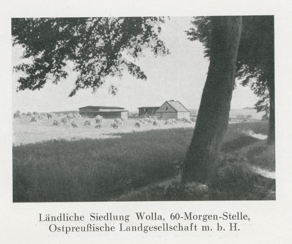 Wolla Kr. Gerdauen, Ländliche Siedlung, 60-Morgen-Stelle, Ostpreußische Landgesellschaft m.b.H., Königsberg