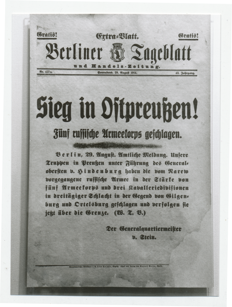 Ostpreußen, Berliner Tageblatt, Zeitungsartikel